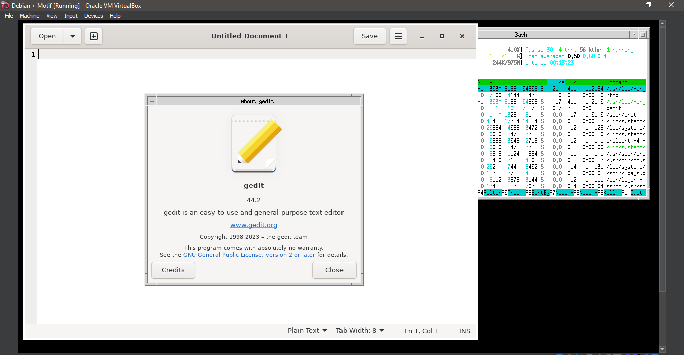 Running Motif Window Manager